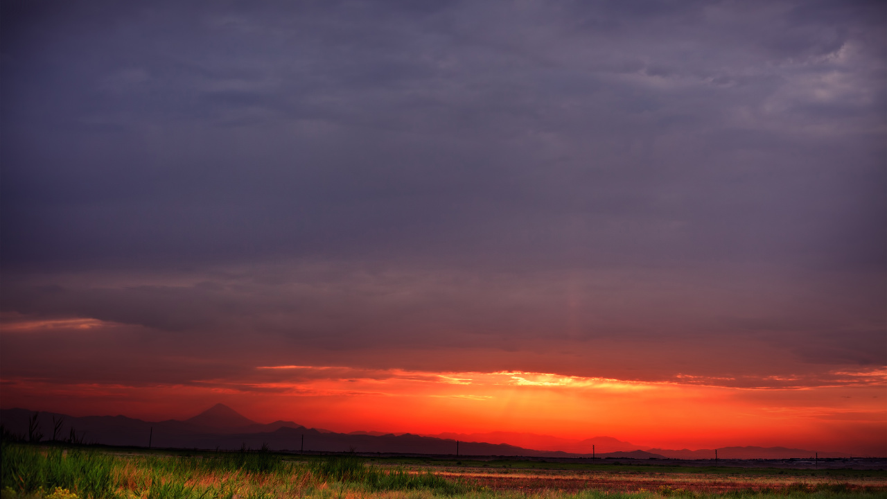 Nature, Afterglow, Paysage Naturel, Prairie, Plaine. Wallpaper in 1280x720 Resolution