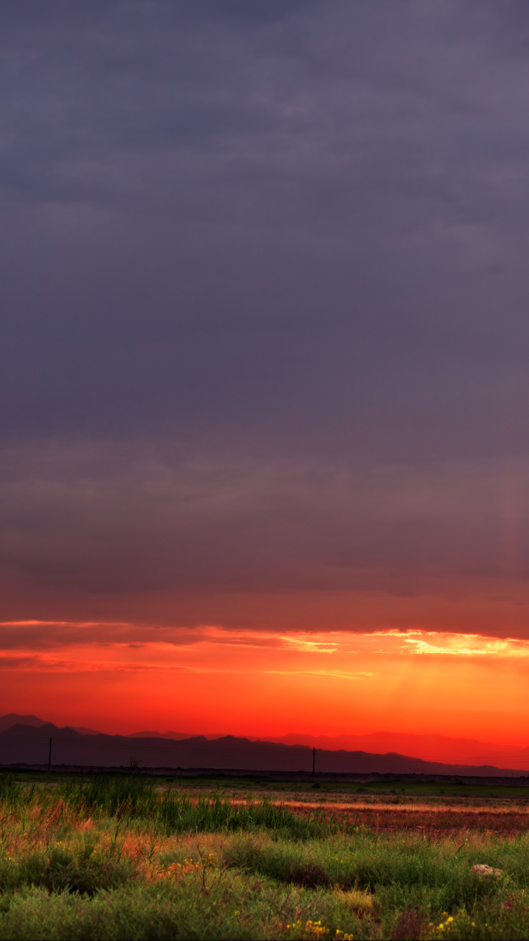 Nature, Afterglow, Paysage Naturel, Prairie, Plaine. Wallpaper in 750x1334 Resolution