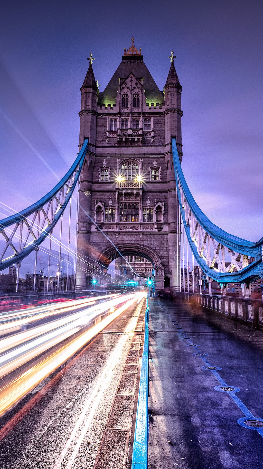 Time Lapse Photography of Bridge During Night Time. Wallpaper in 1080x1920 Resolution