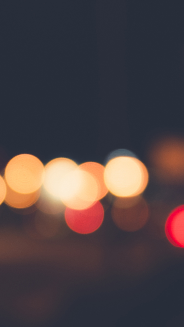 Fotografía Bokeh de Luces Naranjas.. Wallpaper in 750x1334 Resolution