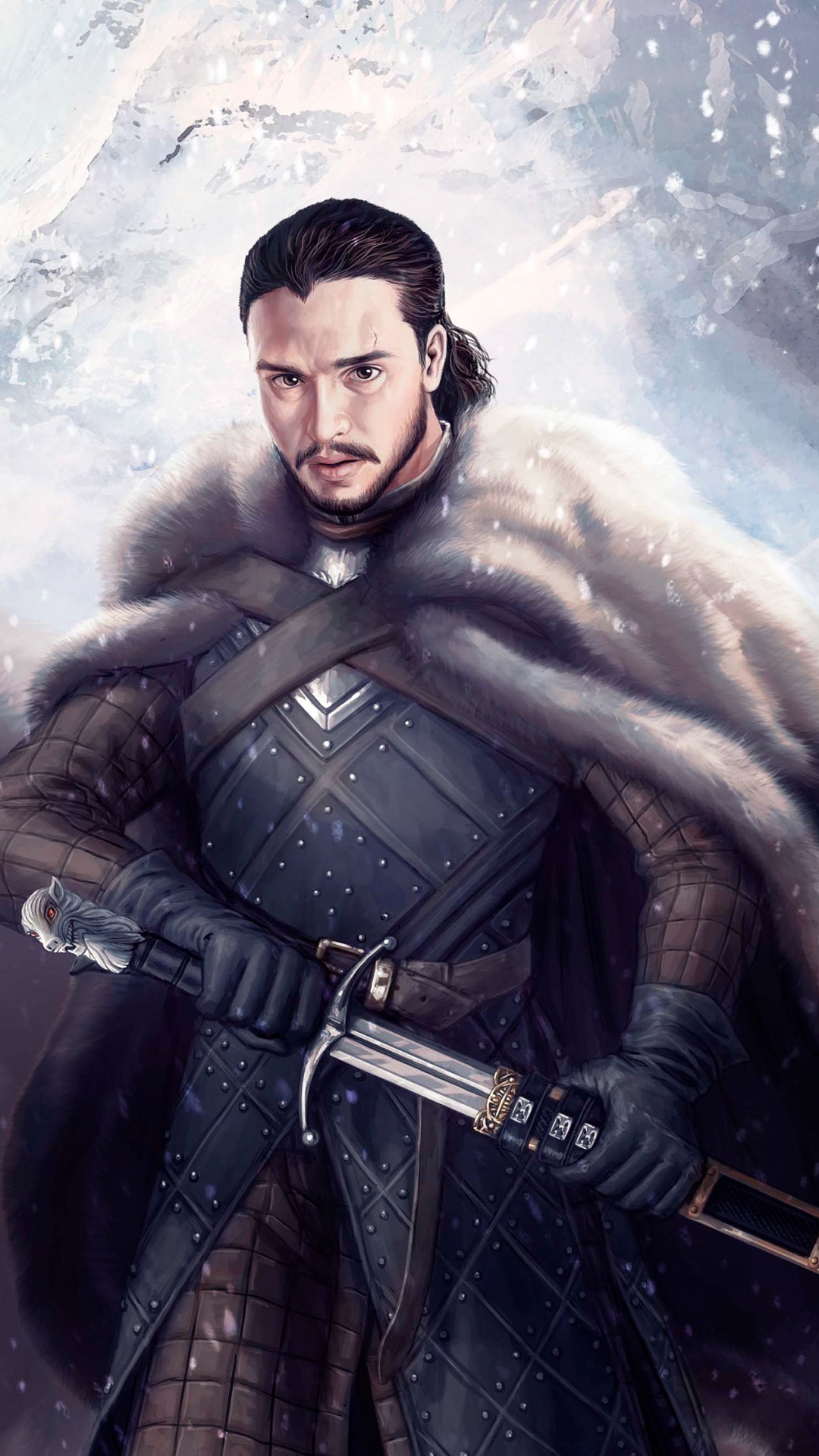 Man in Black and Gray Jacket Holding Black and White Stick. Wallpaper in 1080x1920 Resolution