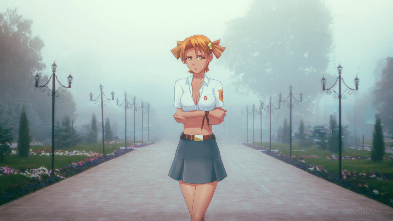 Personnage D'anime Féminin Aux Cheveux Bruns. Wallpaper in 1366x768 Resolution