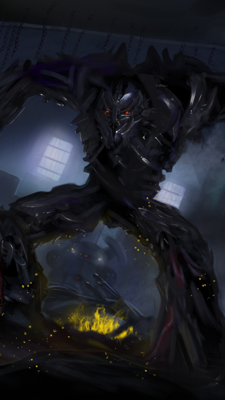 Illustration de Robot Noir et Jaune. Wallpaper in 720x1280 Resolution