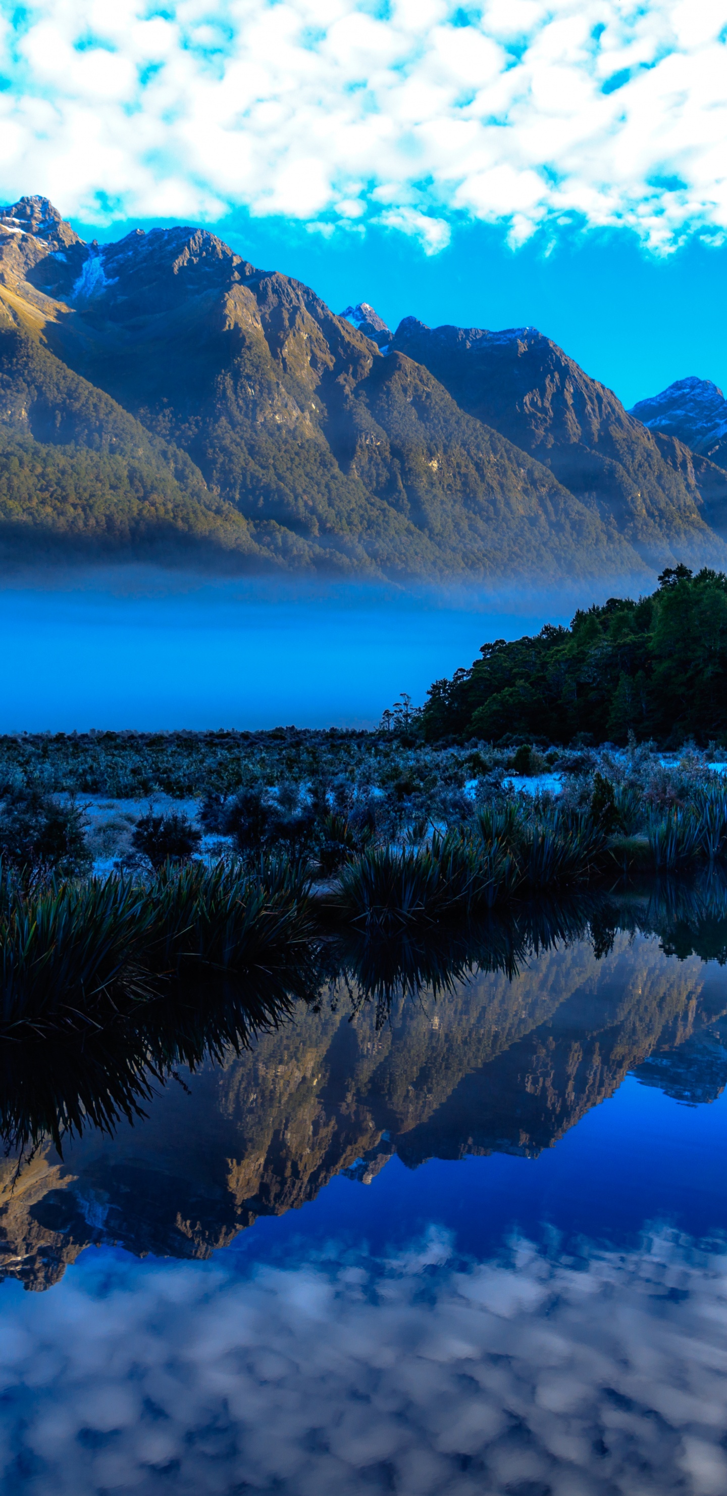 Natur, Naturlandschaft, Reflexion, Bergigen Landschaftsformen, Wasser. Wallpaper in 1440x2960 Resolution