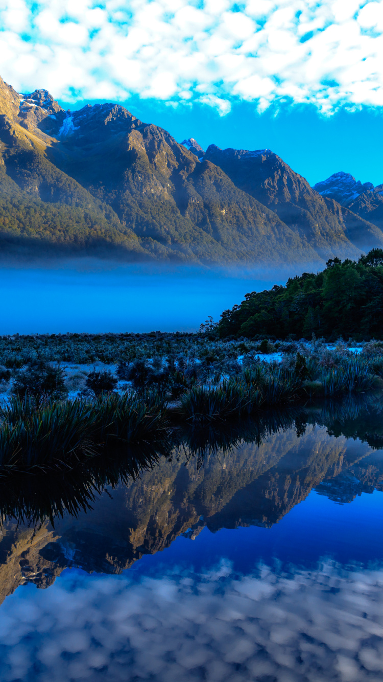 Nature, Natural Landscape, Mountain, Reflection, Mountainous Landforms. Wallpaper in 750x1334 Resolution