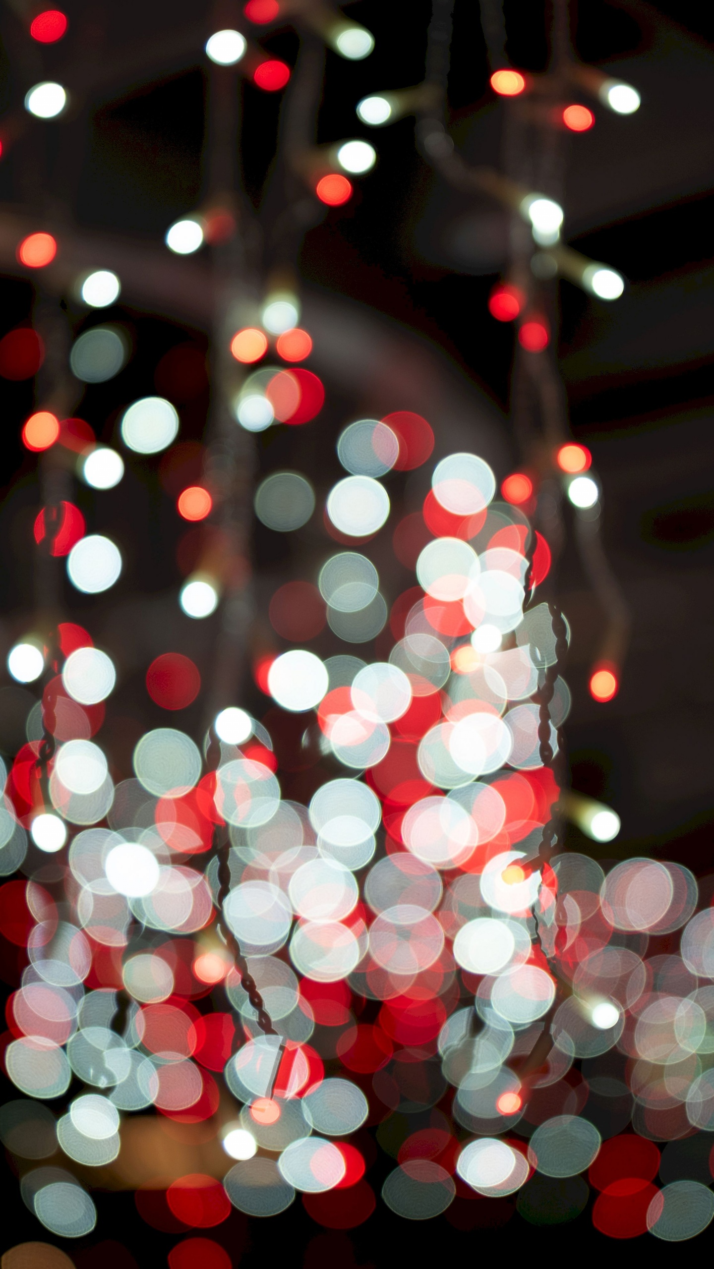 Red and White String Lights. Wallpaper in 1440x2560 Resolution