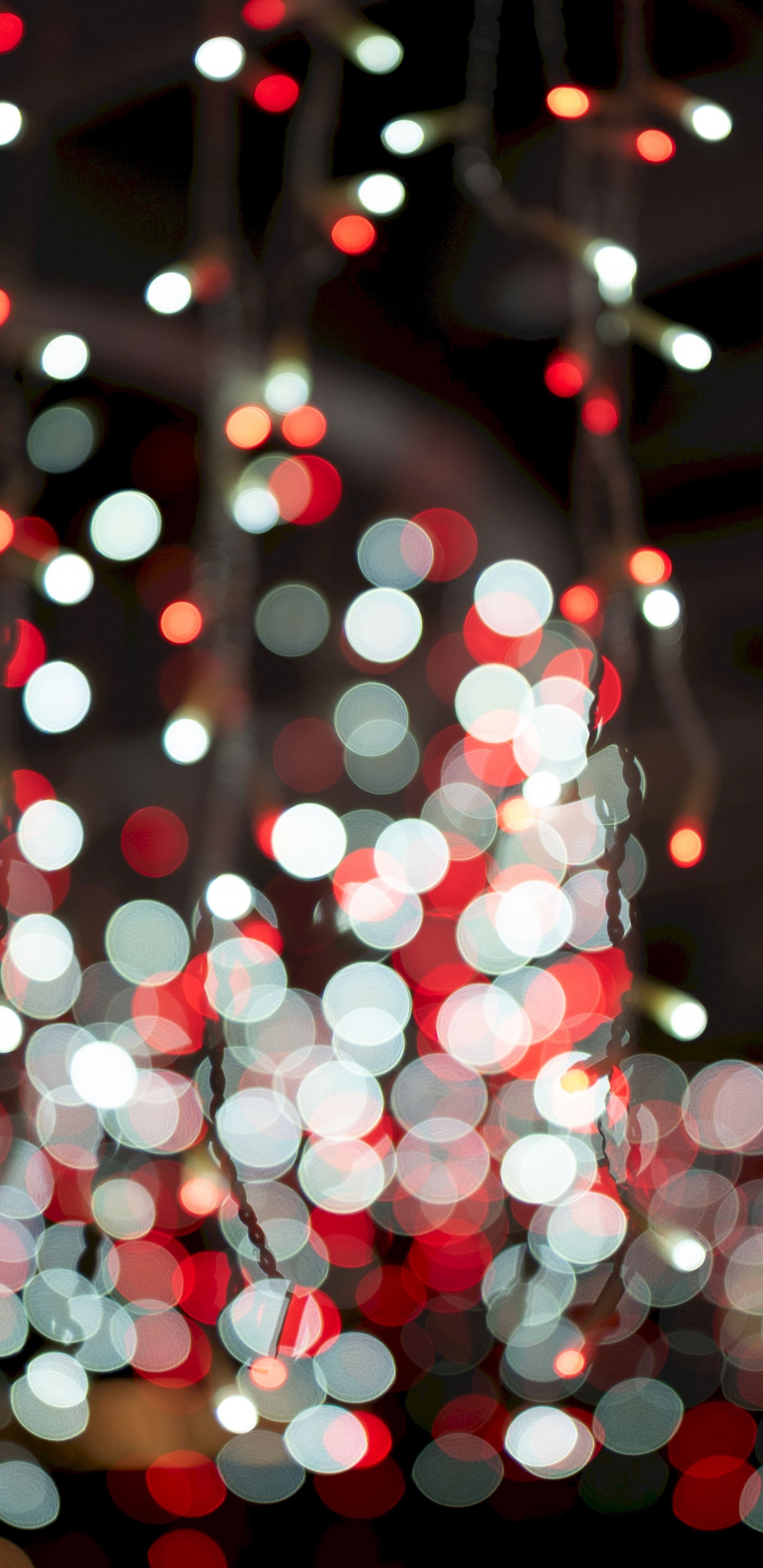 Red and White String Lights. Wallpaper in 1440x2960 Resolution