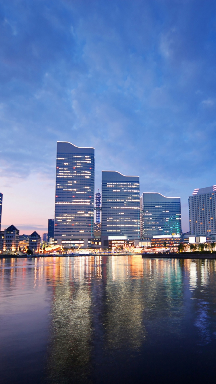 城市景观, 城市, 反射, 大都会, 天际线 壁纸 750x1334 允许