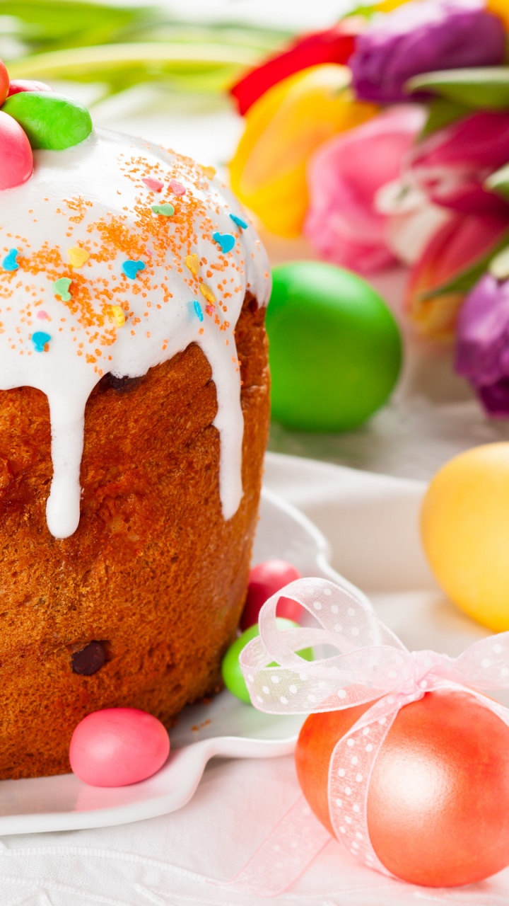 Food, Kulich, Dish, Baked Goods, Dessert. Wallpaper in 720x1280 Resolution