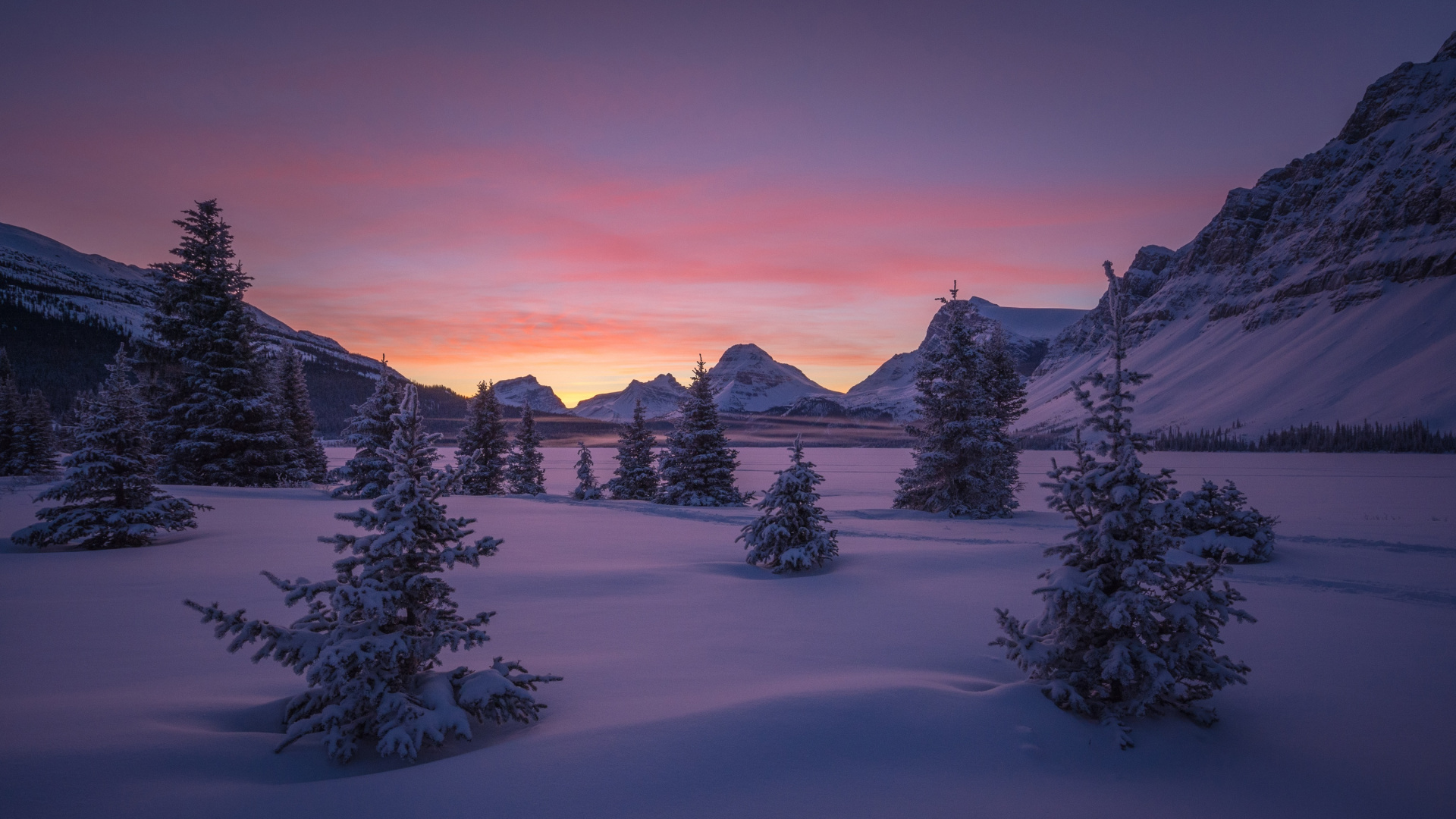 Snow Covered Mountain During Daytime. Wallpaper in 1920x1080 Resolution