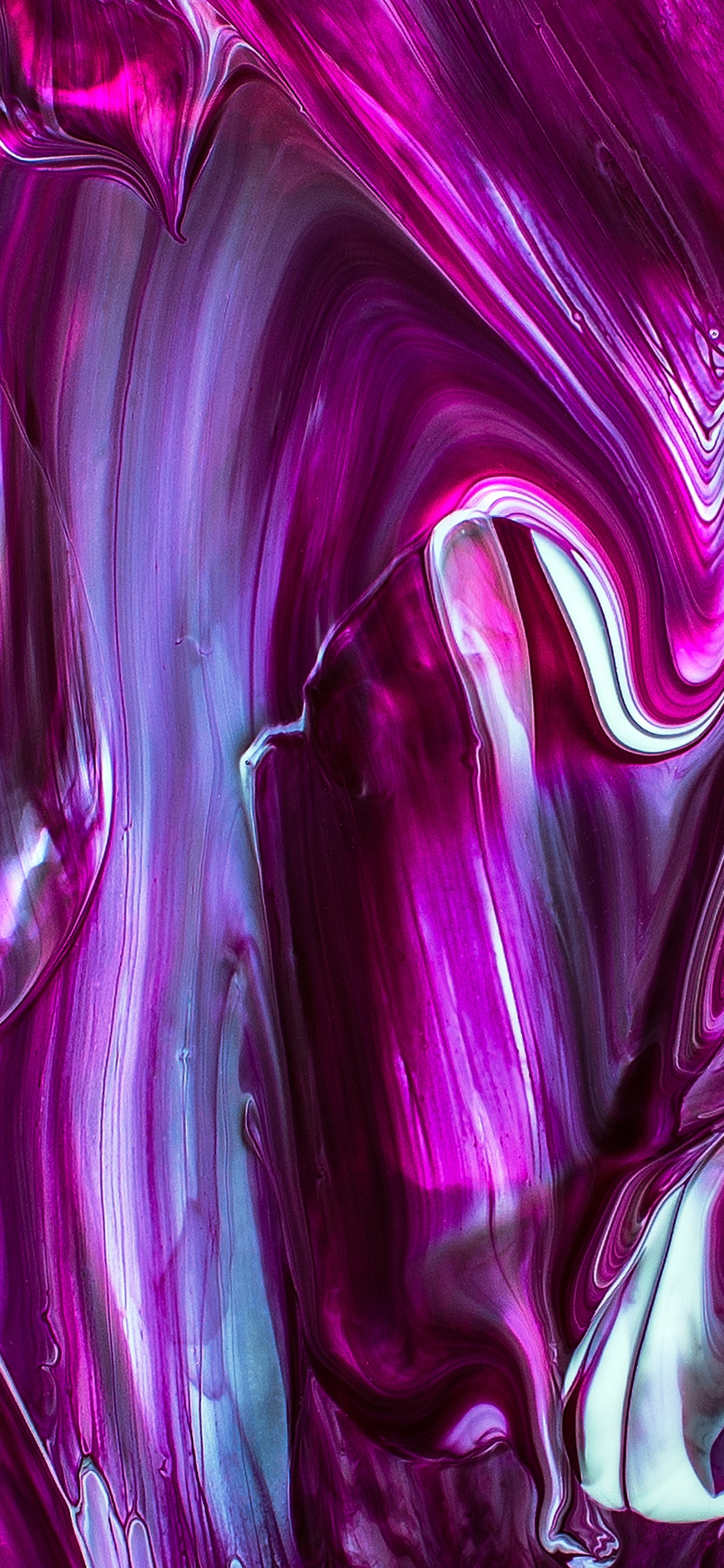 Purple and White Abstract Painting. Wallpaper in 1242x2688 Resolution