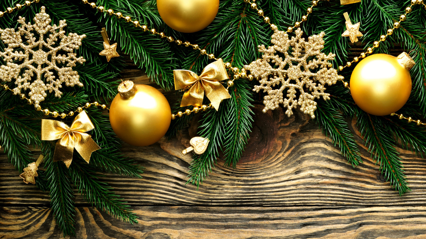 Christmas Day, Christmas Ornament, New Year, Christmas Decoration, Christmas Tree. Wallpaper in 1366x768 Resolution