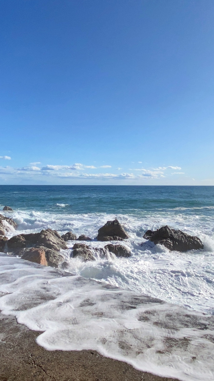 Coast, Wind Wave, Promontory, Headland, Physics. Wallpaper in 750x1334 Resolution
