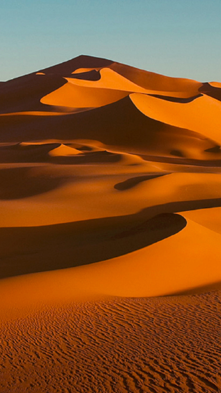 Brown Sand Dunes During Daytime. Wallpaper in 750x1334 Resolution