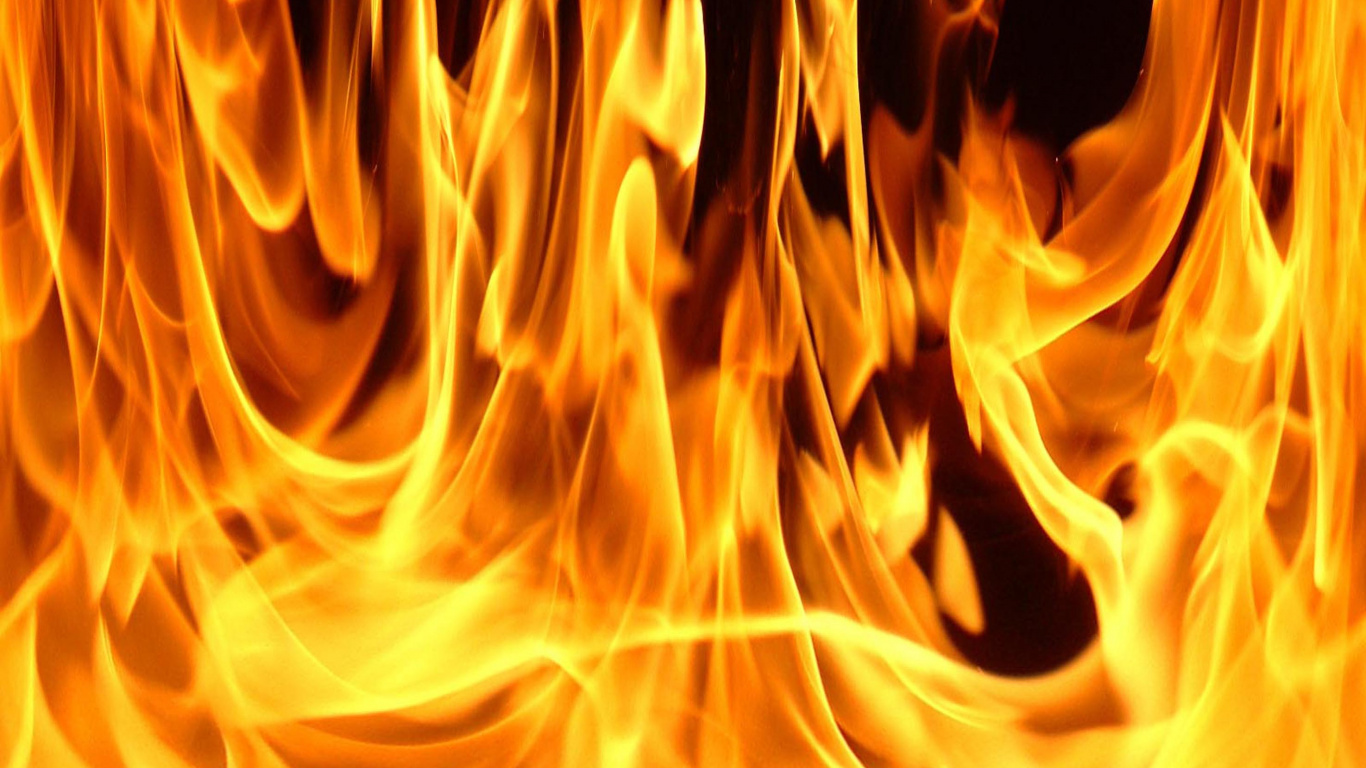 Orange and Black Abstract Painting. Wallpaper in 1366x768 Resolution