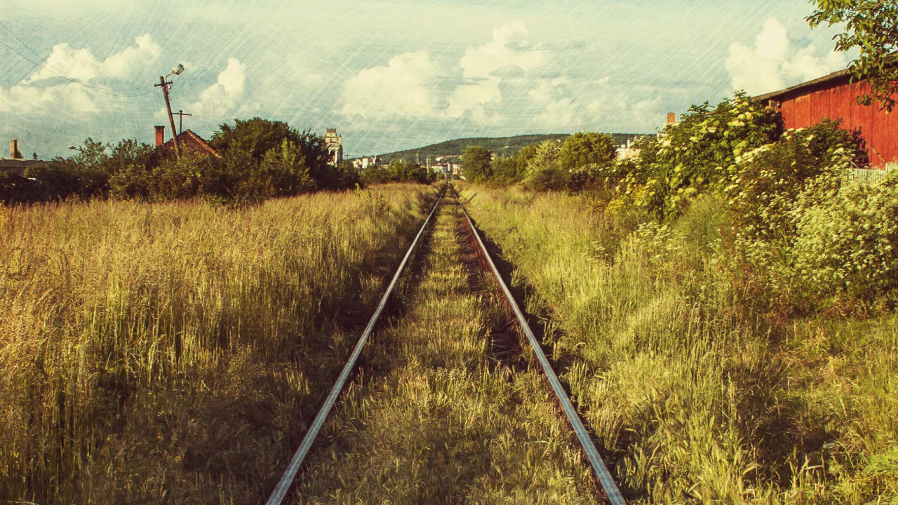 Download 1280x720 Wallpaper Track, Rail Transport, Railway Track, Grass, Eleznin Tra Track, Rail Transport, Railway Track, Grass, Eleznin Tra. Wallpaper in 1280x720 Resolution
