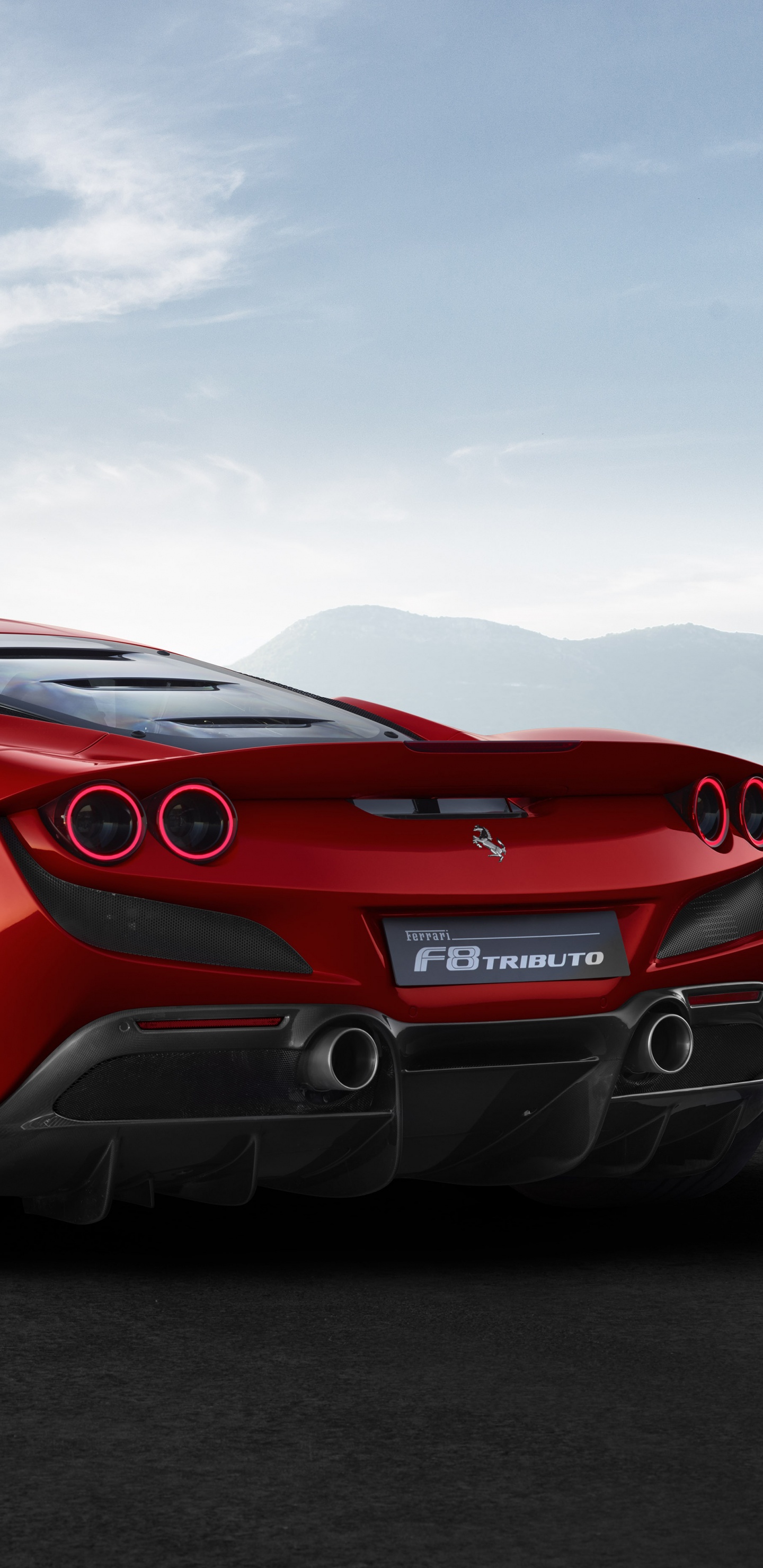 法拉利F8 Tributo, Ferrari, 超级跑车, V8引擎, 红色的 壁纸 1440x2960 允许