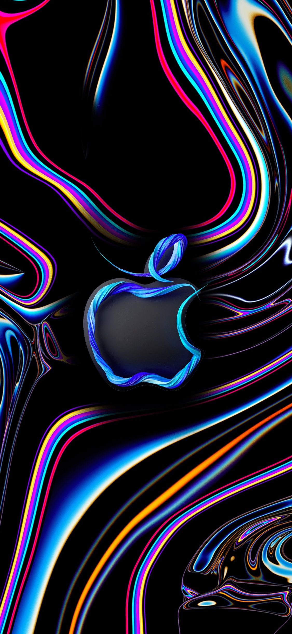 Manzana, Apple, Luz, Negro, Arte. Wallpaper in 1125x2436 Resolution