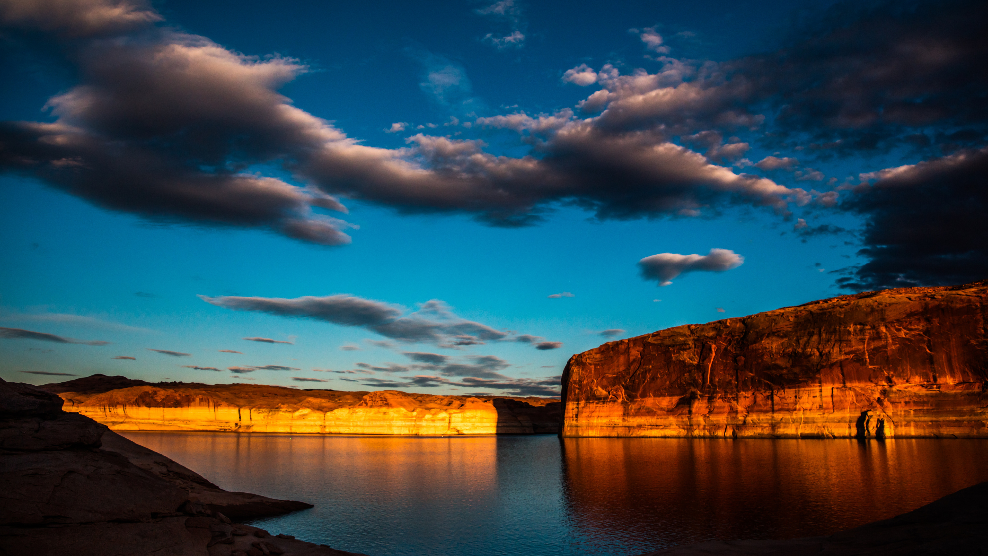 Nature, Eau, Blue, Réflexion, Horizon. Wallpaper in 3840x2160 Resolution