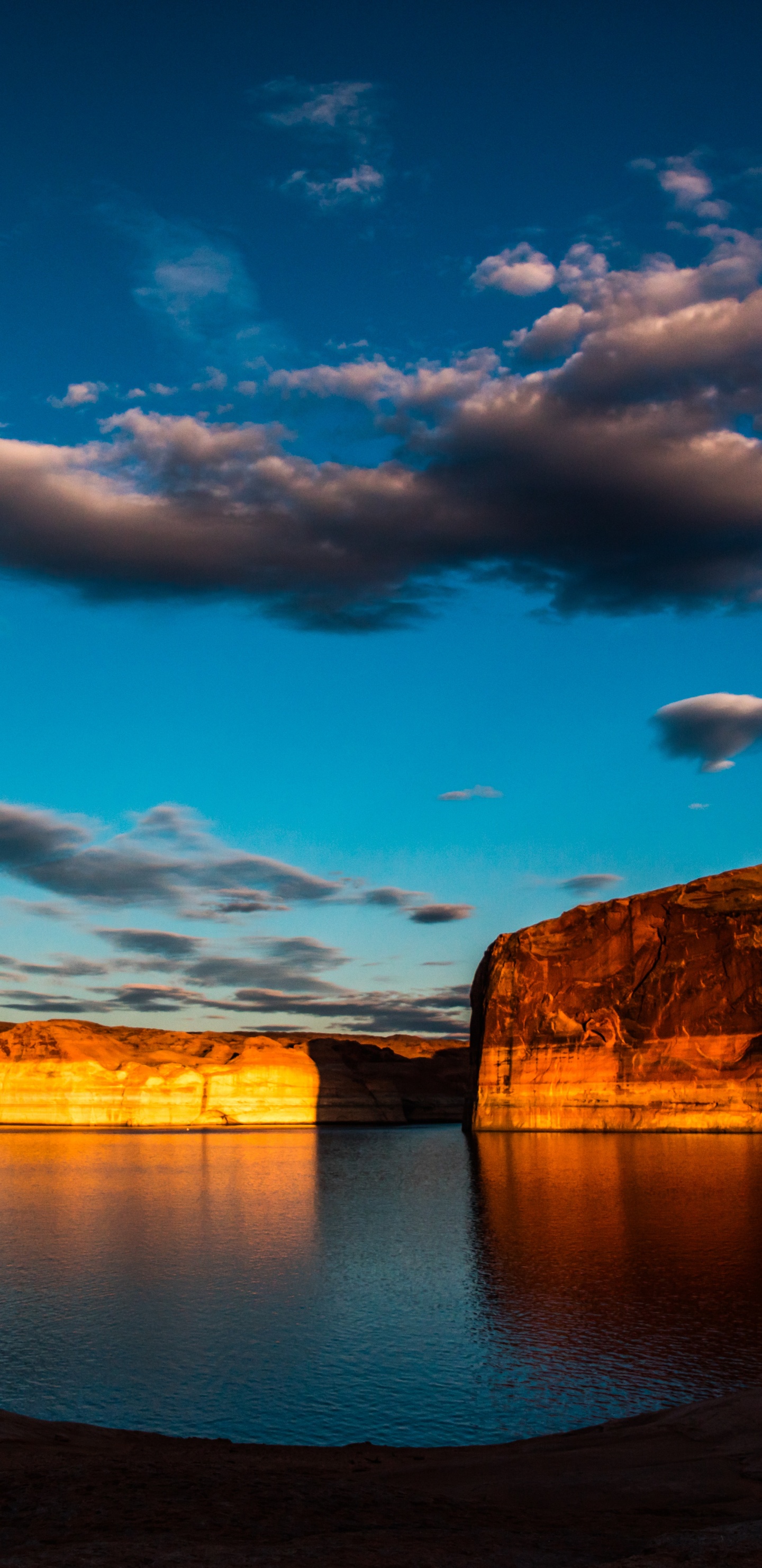 Naturaleza, Agua, Azul, Reflexión, Paisaje Natural. Wallpaper in 1440x2960 Resolution