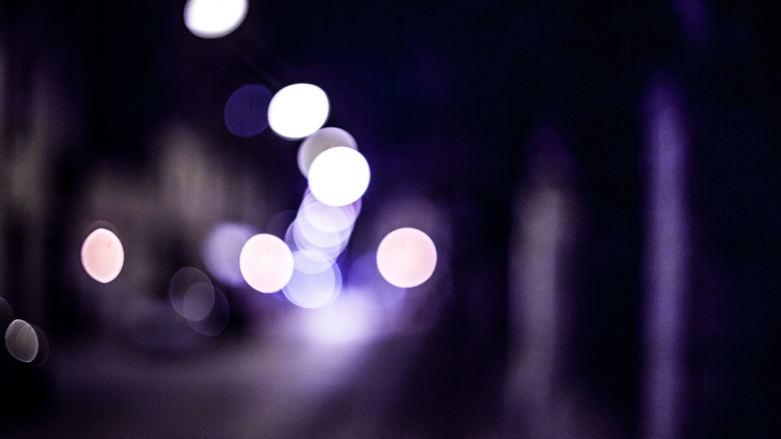 White and Yellow Bokeh Lights. Wallpaper in 2560x1440 Resolution