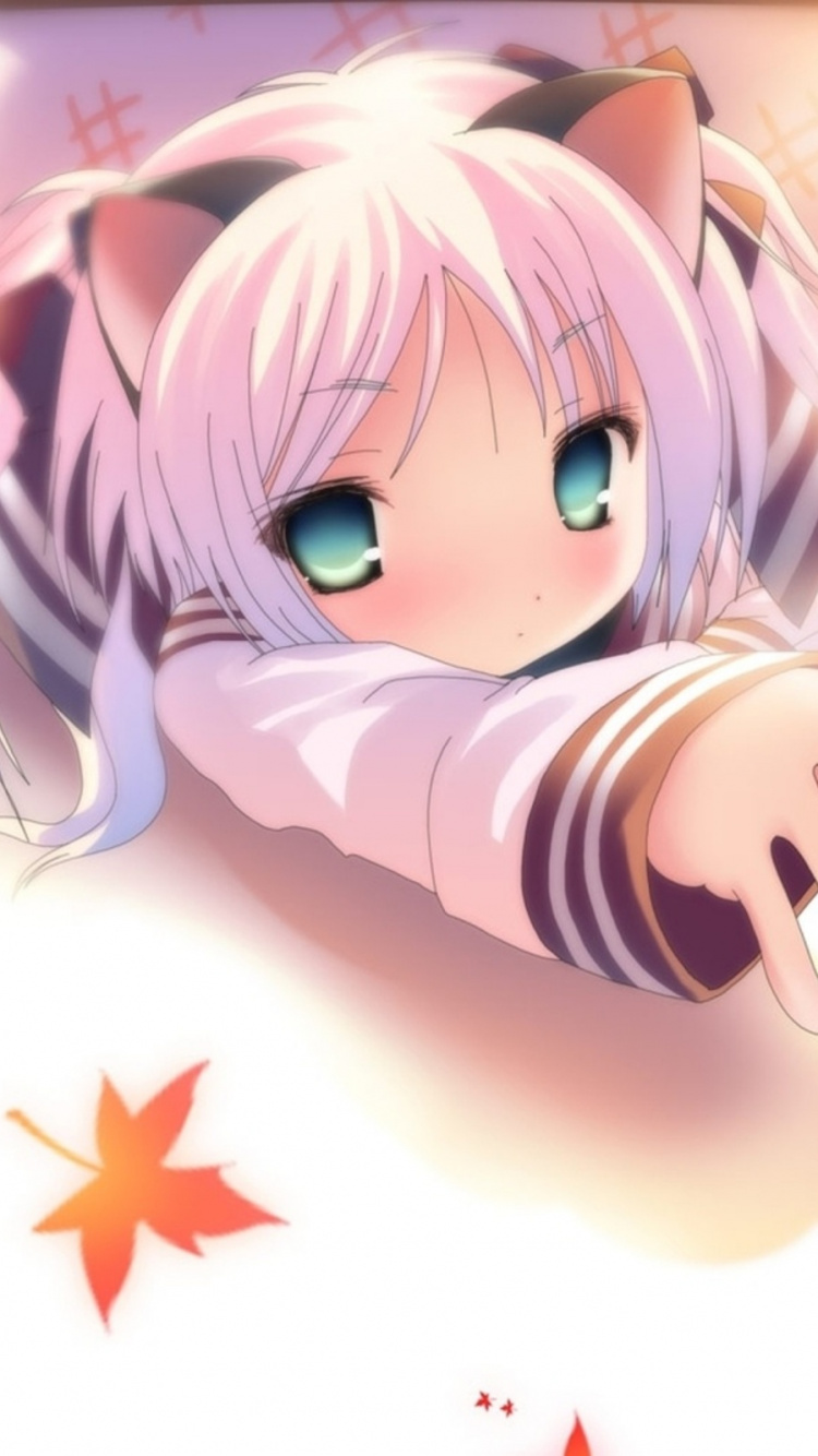 Blue Haired Girl Anime Character. Wallpaper in 750x1334 Resolution