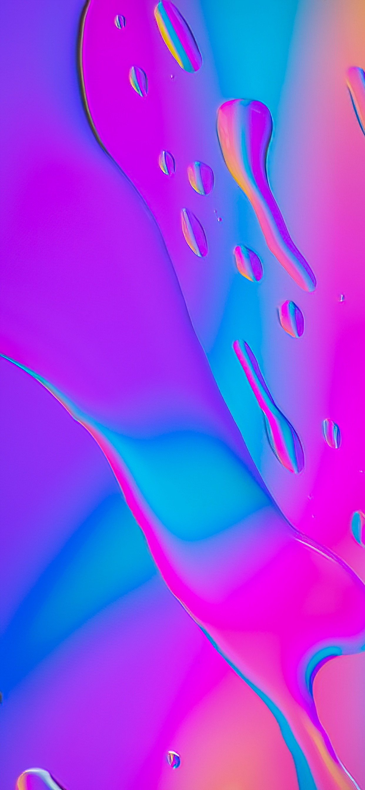 Close Up, Water, Liquid, Purple, Azure. Wallpaper in 1242x2688 Resolution