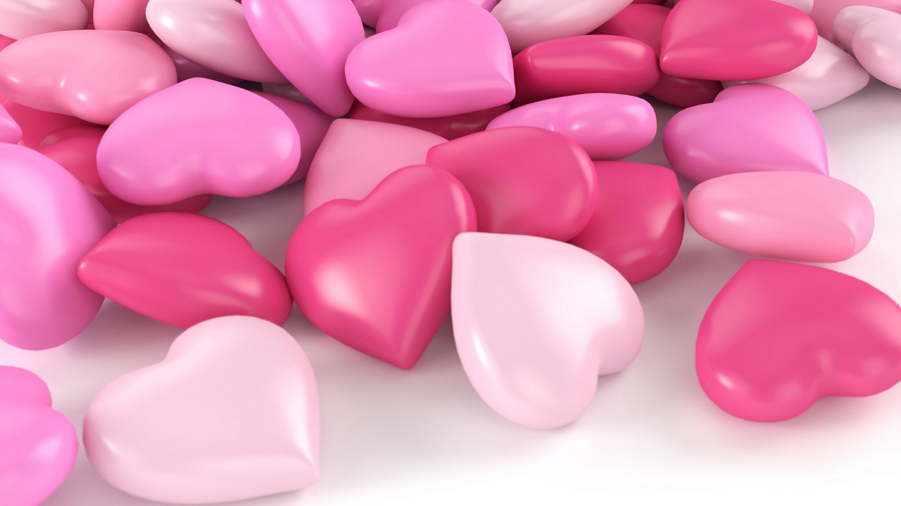 Cœur, Pink, Confiserie, Pétale, Chéri. Wallpaper in 1280x720 Resolution