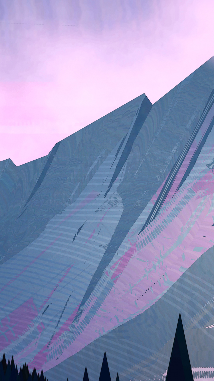 Bergkette, Gletscher-landform, Cloud, Piste, Pink. Wallpaper in 750x1334 Resolution