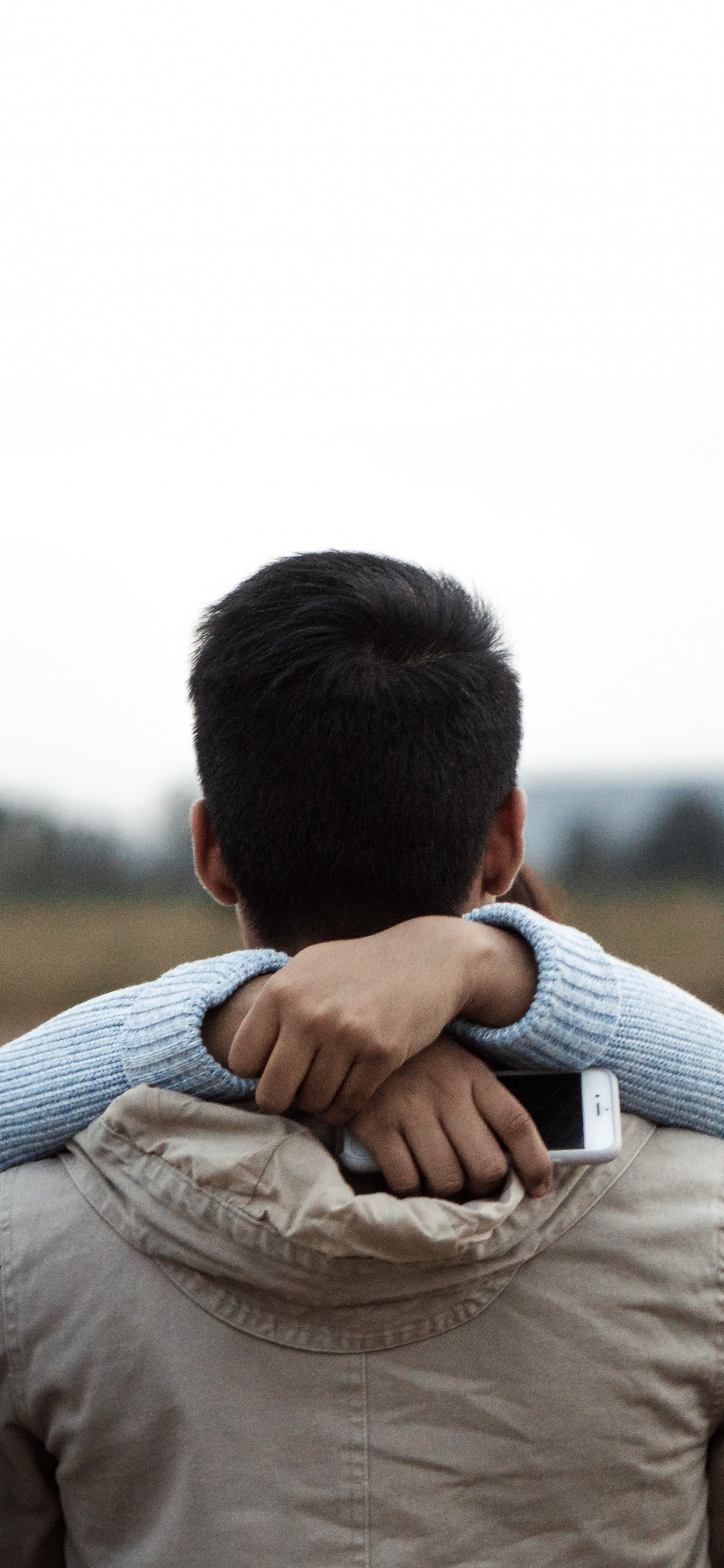 Hug, Romance, People in Nature, Human, Grass Family. Wallpaper in 1242x2688 Resolution