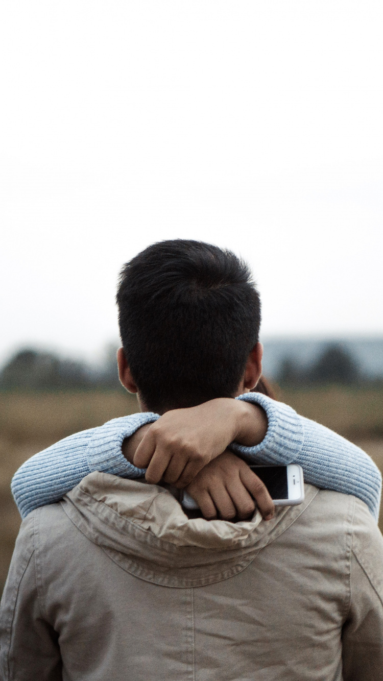 Hug, Romance, People in Nature, Human, Grass Family. Wallpaper in 750x1334 Resolution