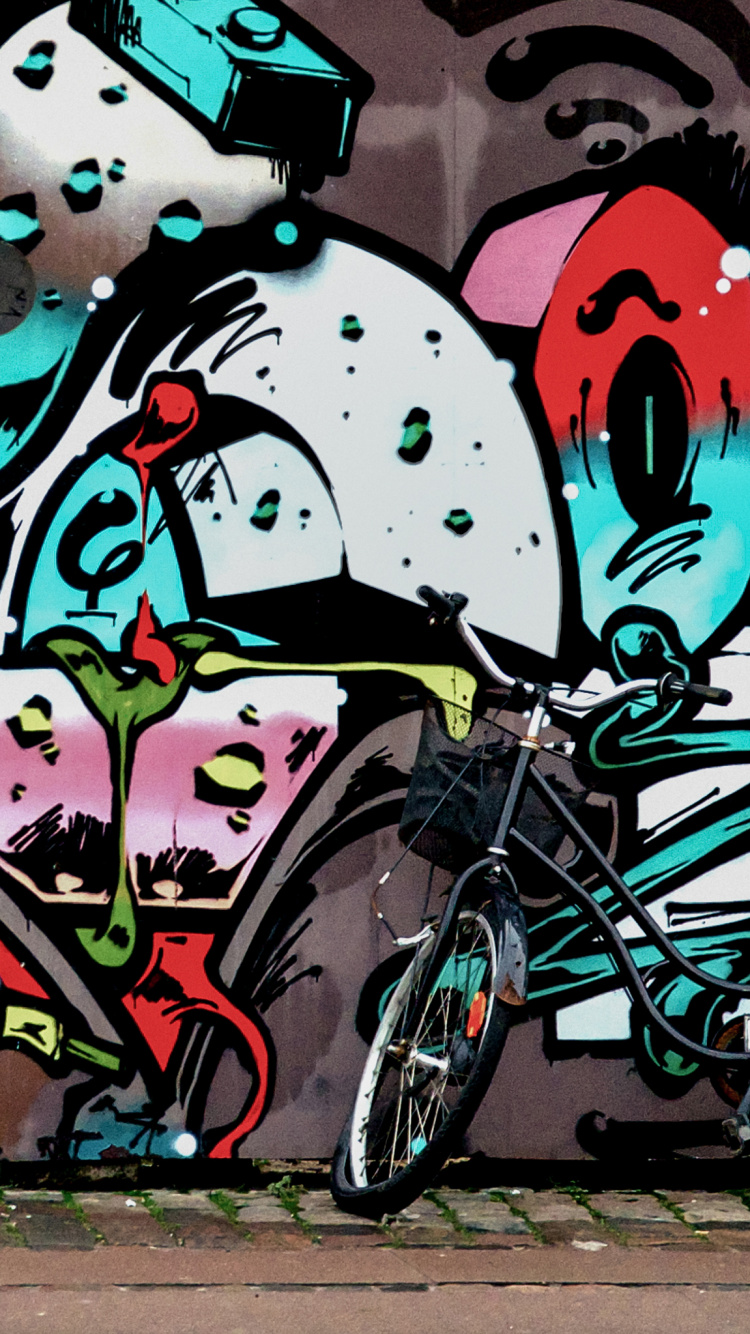 Graffiti, Roue, Pneu, Noir, Art. Wallpaper in 750x1334 Resolution