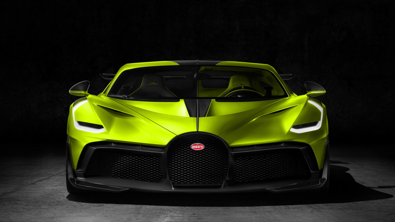 Gelber Lamborghini Aventador in Einem Dunklen Raum. Wallpaper in 1366x768 Resolution