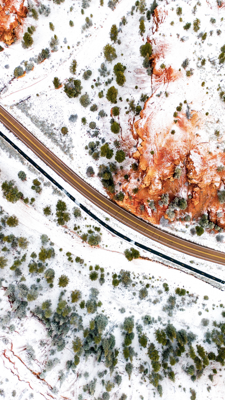 Snow, Slope, Landscape, Plant, Urban Design. Wallpaper in 750x1334 Resolution