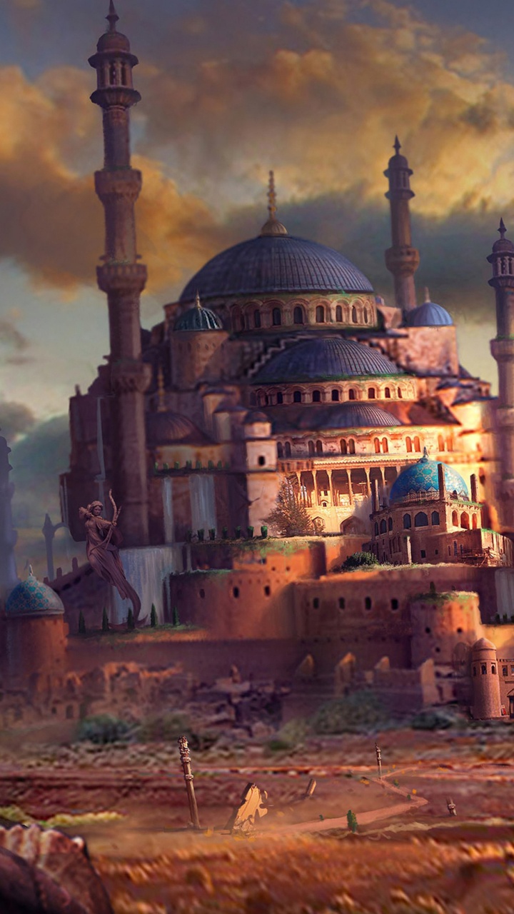 Vögel, Die Tagsüber Unter Bewölktem Himmel Über Braunes Betongebäude Fliegen. Wallpaper in 720x1280 Resolution