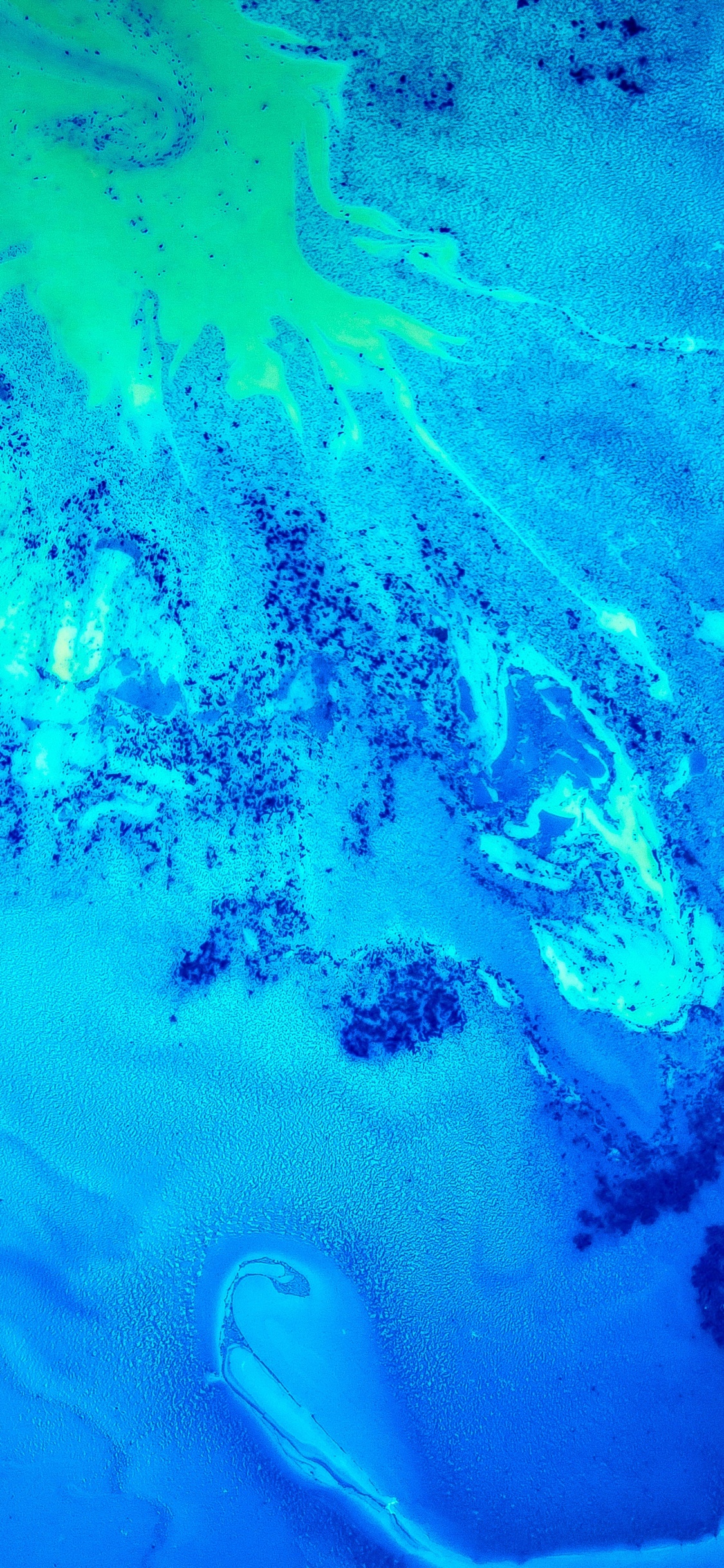 Paint, Water, Water Resources, Liquid, Blue. Wallpaper in 1125x2436 Resolution