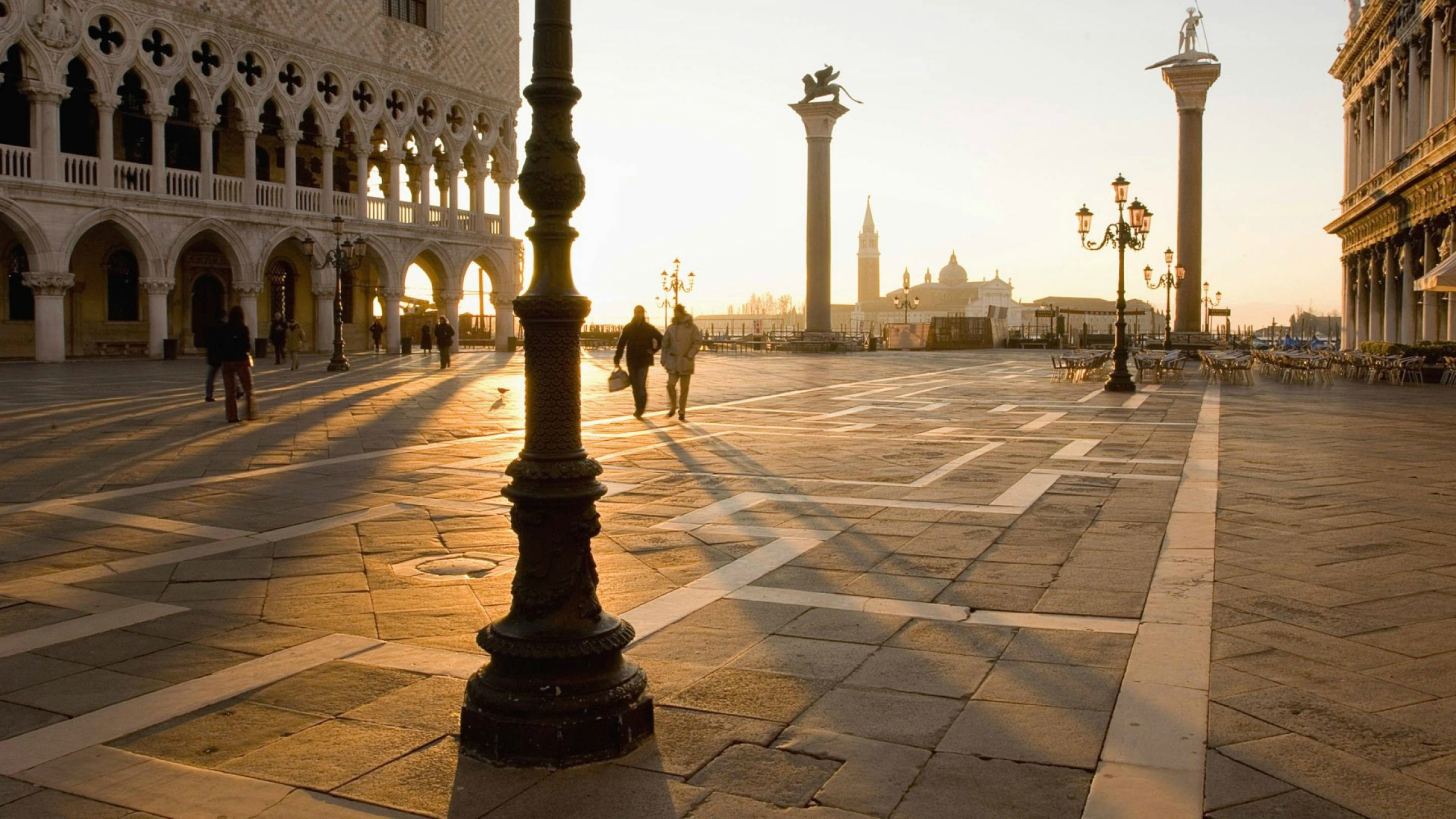 Piazza San Marco, 里程碑, 早上, 城市, 城镇广场 壁纸 2560x1440 允许