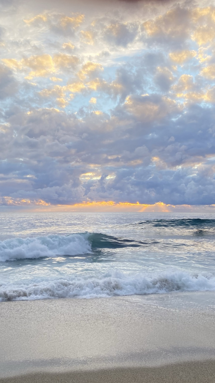 Mer, Eau, Afterglow, Environnement Naturel, Paysage Naturel. Wallpaper in 750x1334 Resolution