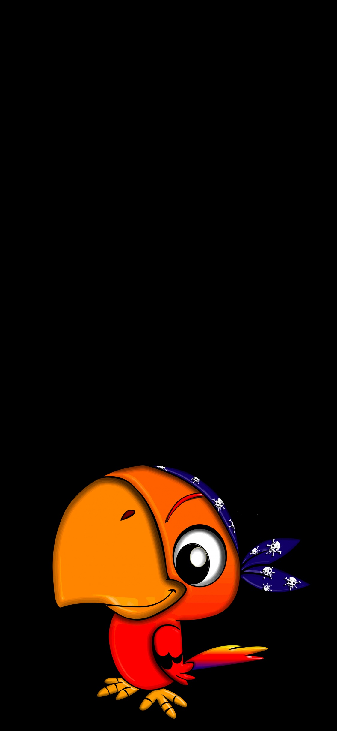 Jouet Rond en Plastique Orange et Noir. Wallpaper in 1125x2436 Resolution