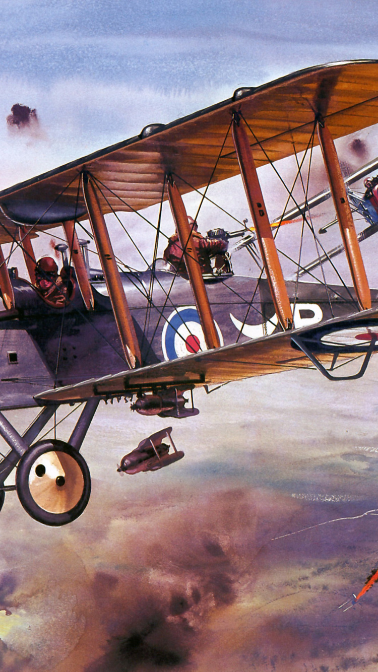 Avion, Biplan, Aviation, L'art de Couverture, le Travail de L'art. Wallpaper in 750x1334 Resolution