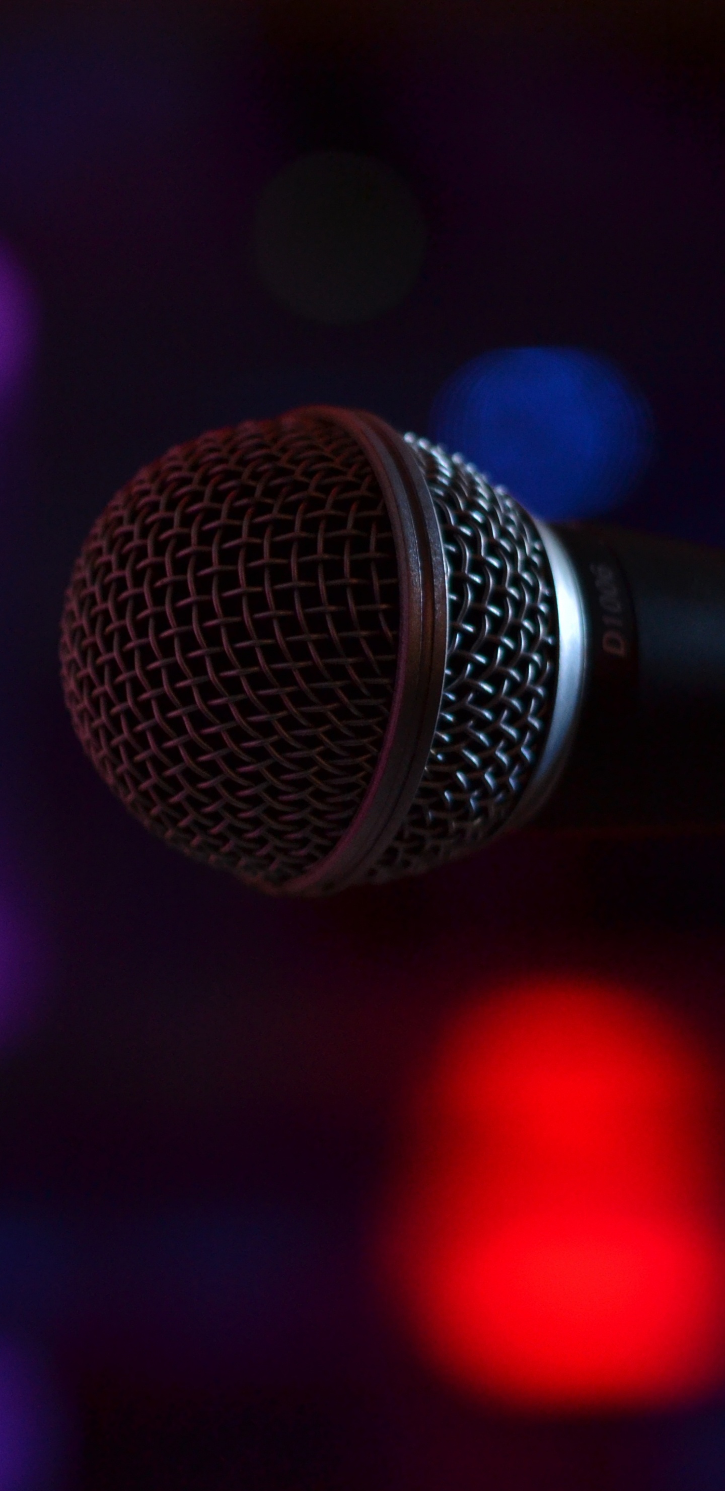 Microphone, Microphone Stand, Audio Equipment, Violet, Light. Wallpaper in 1440x2960 Resolution