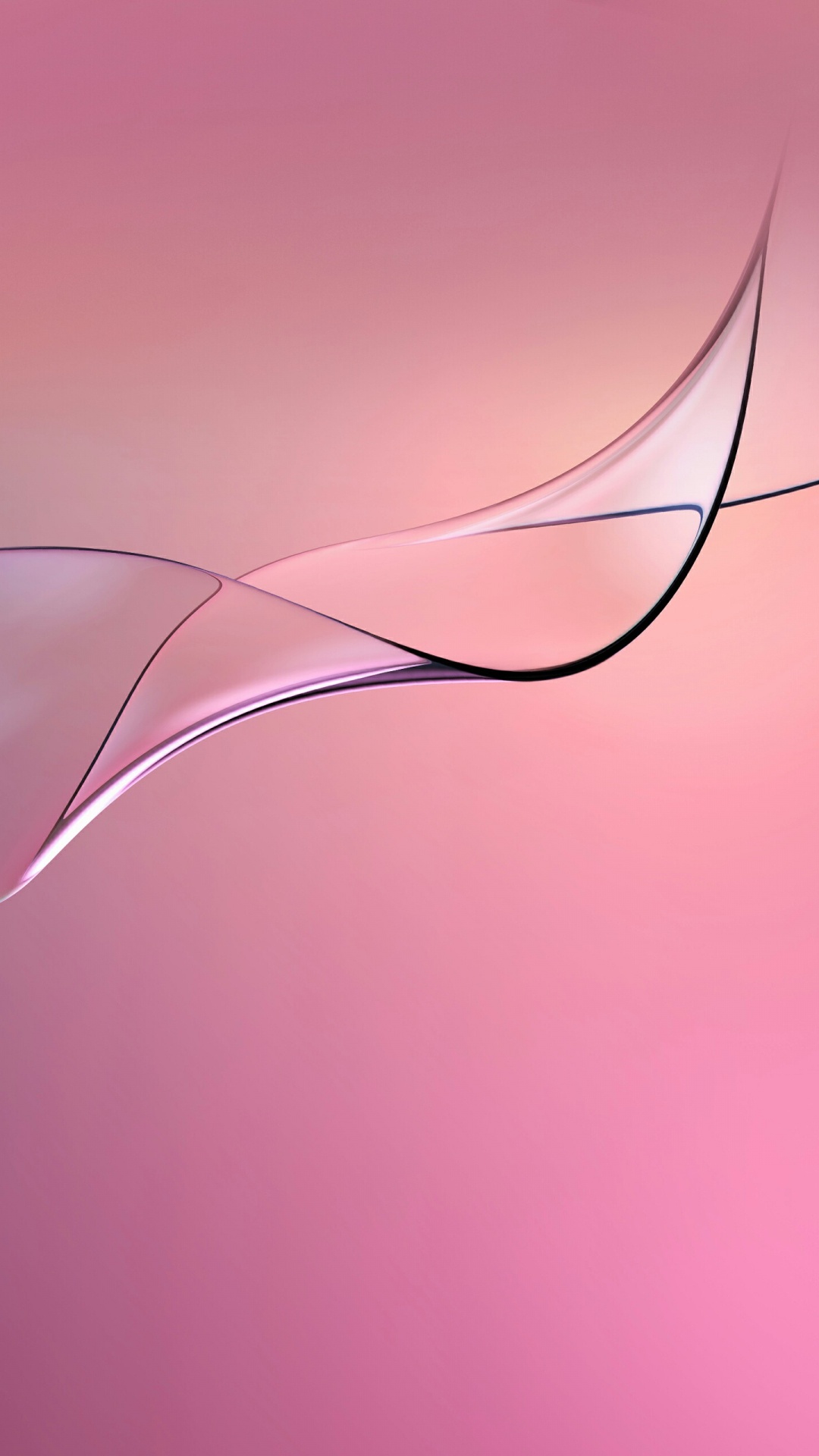 Schwarz Beschichteter Draht Auf Rosa Oberfläche. Wallpaper in 1080x1920 Resolution