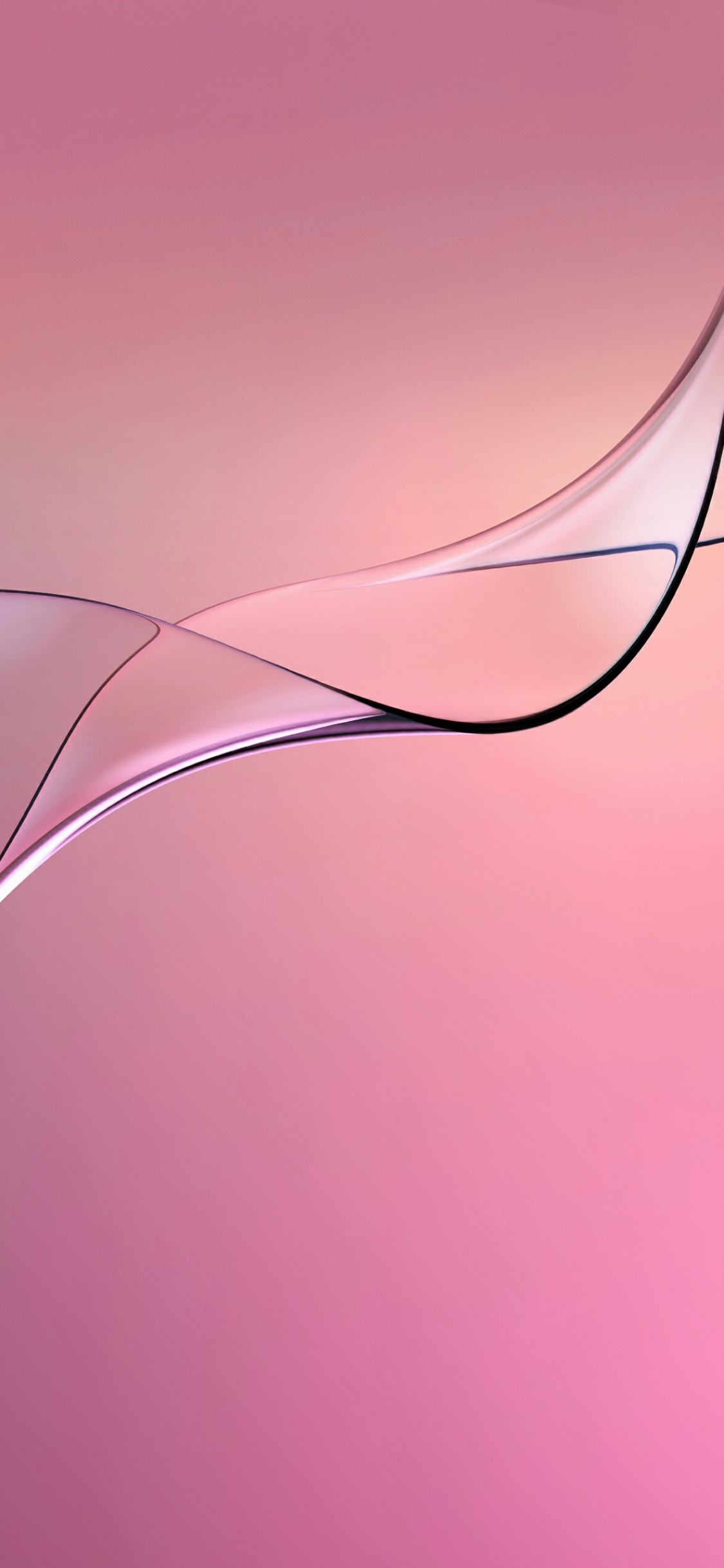 Schwarz Beschichteter Draht Auf Rosa Oberfläche. Wallpaper in 1125x2436 Resolution