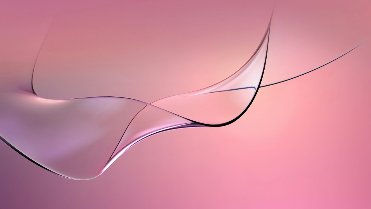 Schwarz Beschichteter Draht Auf Rosa Oberfläche. Wallpaper in 1280x720 Resolution