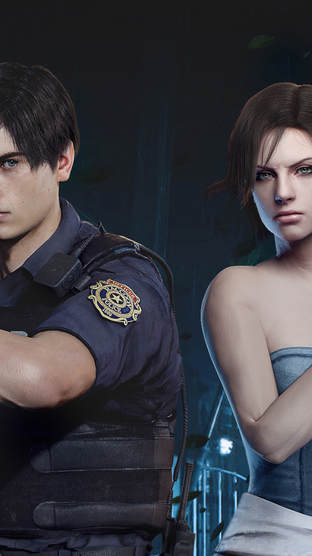 Leon and Jill, Resident Evil 3, Jill Valentine, Leon S Kennedy, Claire Redfield. Wallpaper in 1080x1920 Resolution