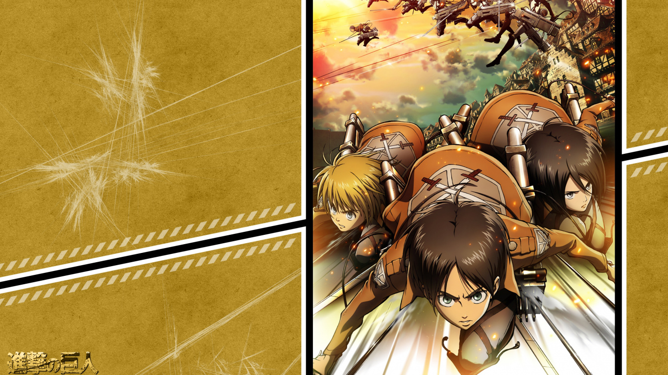 Braunhaariger Männlicher Anime-Charakter. Wallpaper in 1366x768 Resolution