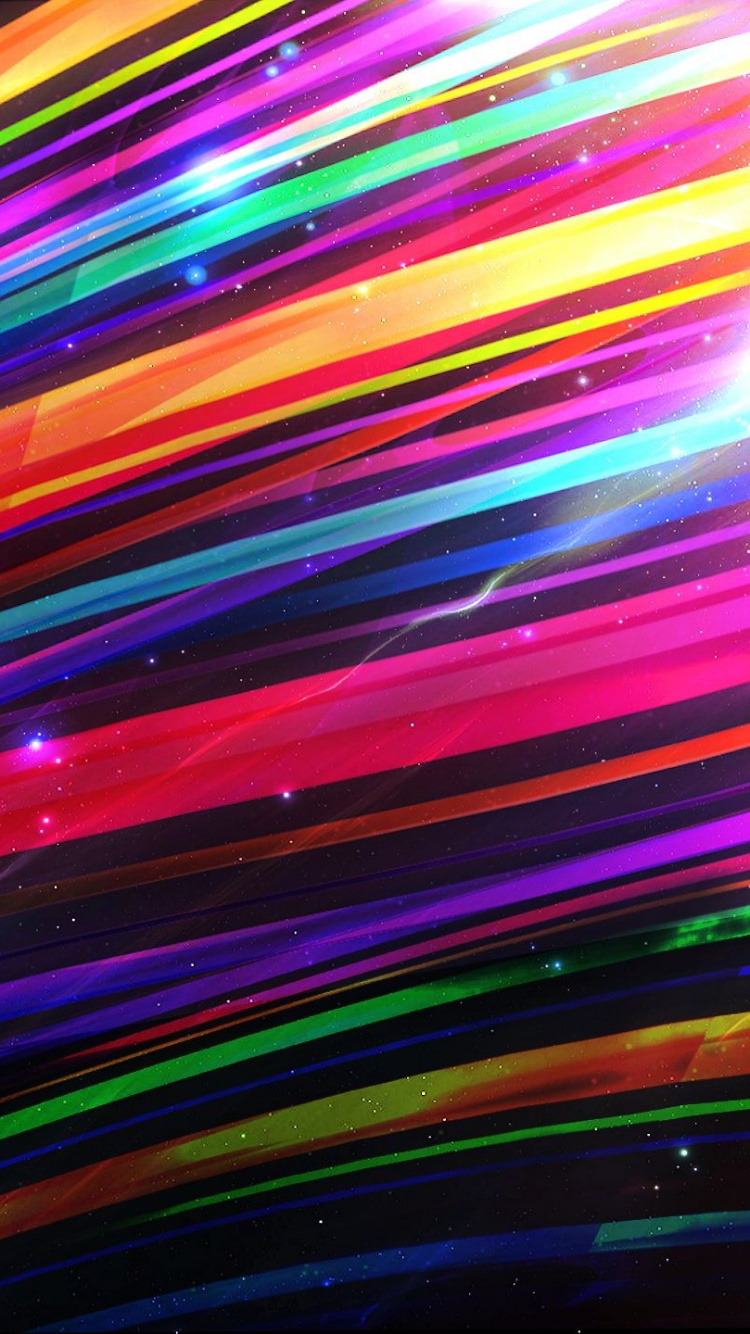 Lila Grünes Und Gelbes Licht. Wallpaper in 750x1334 Resolution