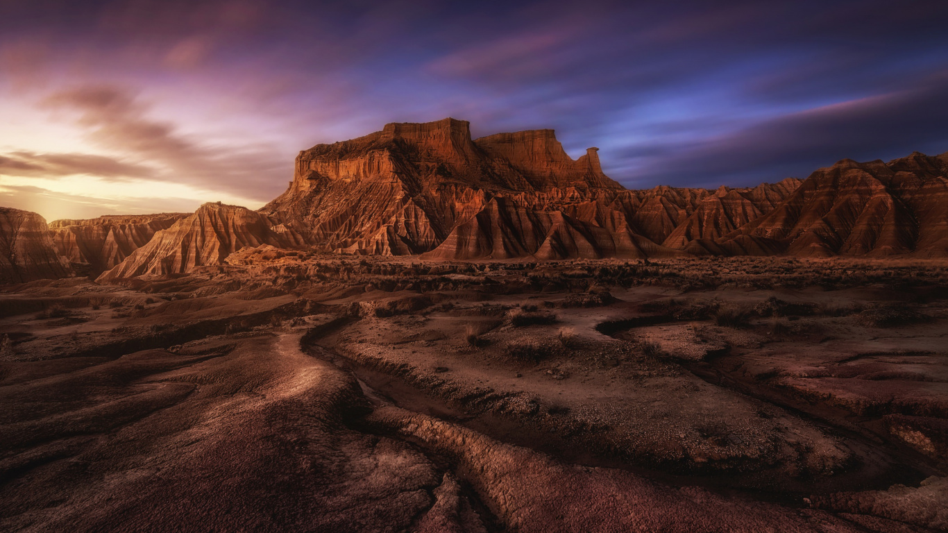 Brown Rocky Mountain Under Blue Sky During Daytime. Wallpaper in 1366x768 Resolution