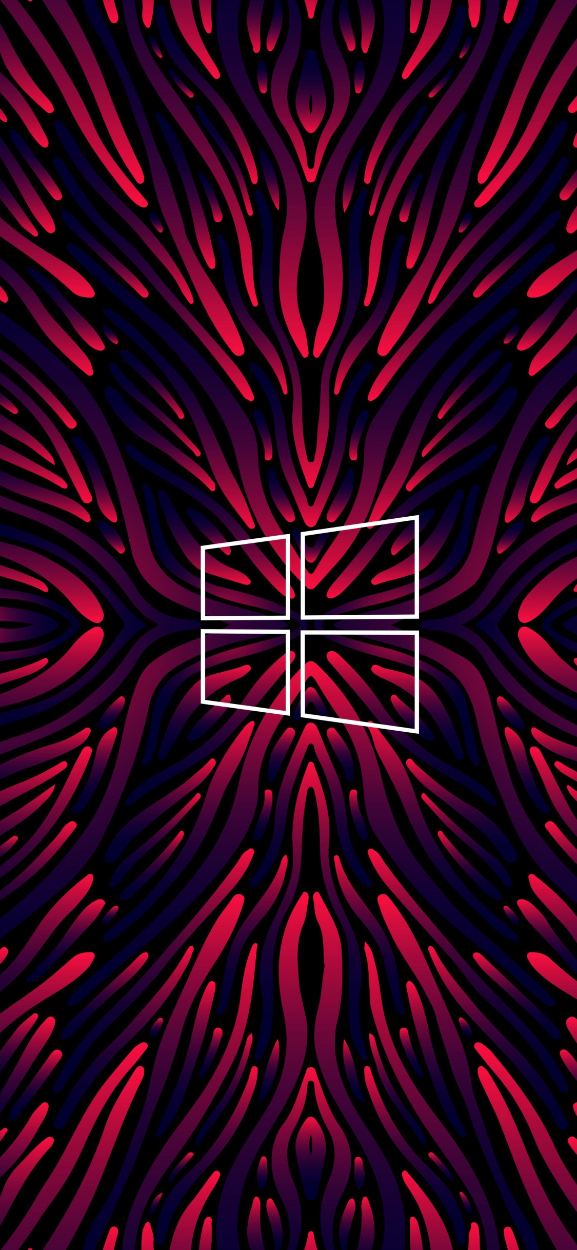 品红色, 电蓝色的, 对称, 艺术, 空间 壁纸 1125x2436 允许