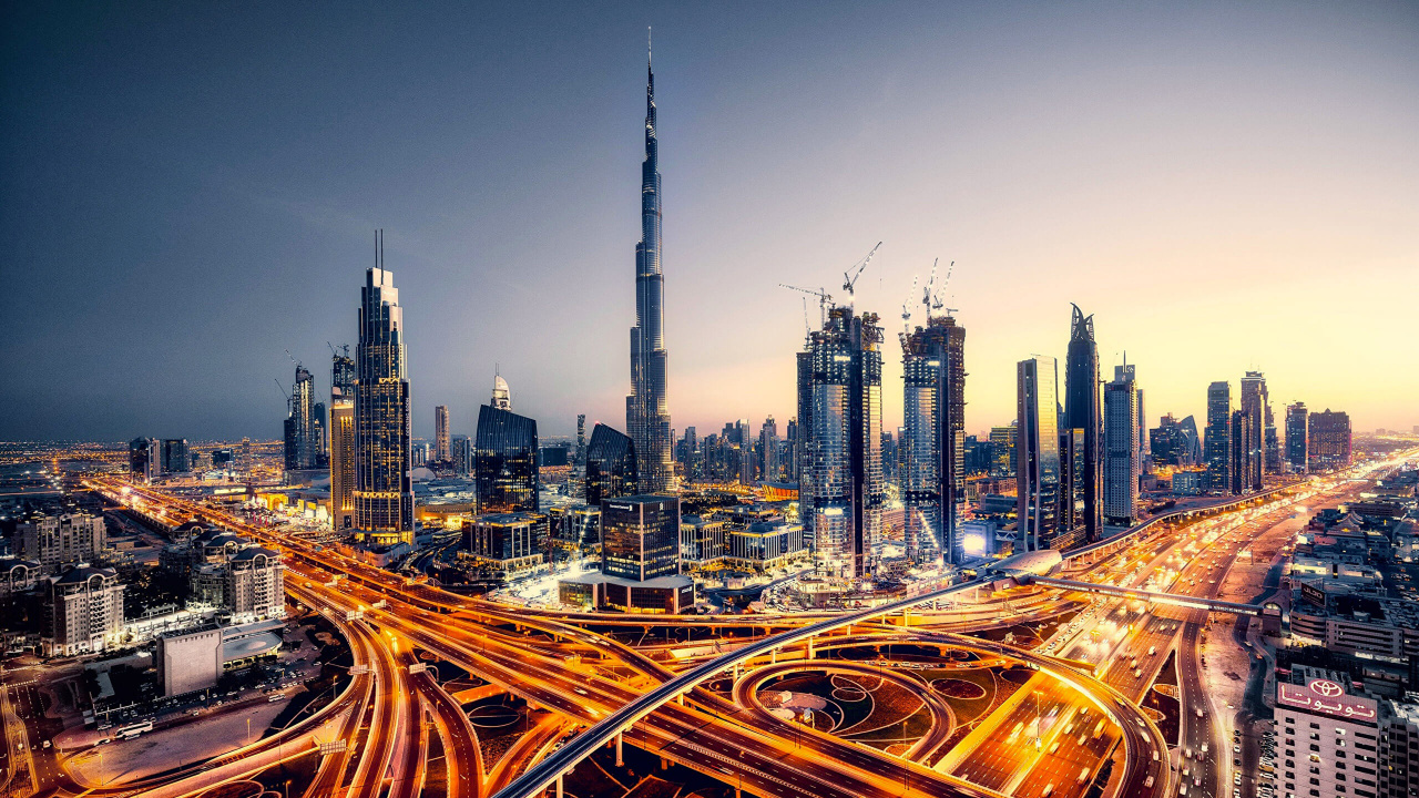 Time Lapse Photography of City During Night Time. Wallpaper in 1280x720 Resolution